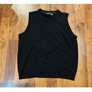 Nordstrom Men's Merino Wool Casual Sweater Vest – Black – Large Classic Layering